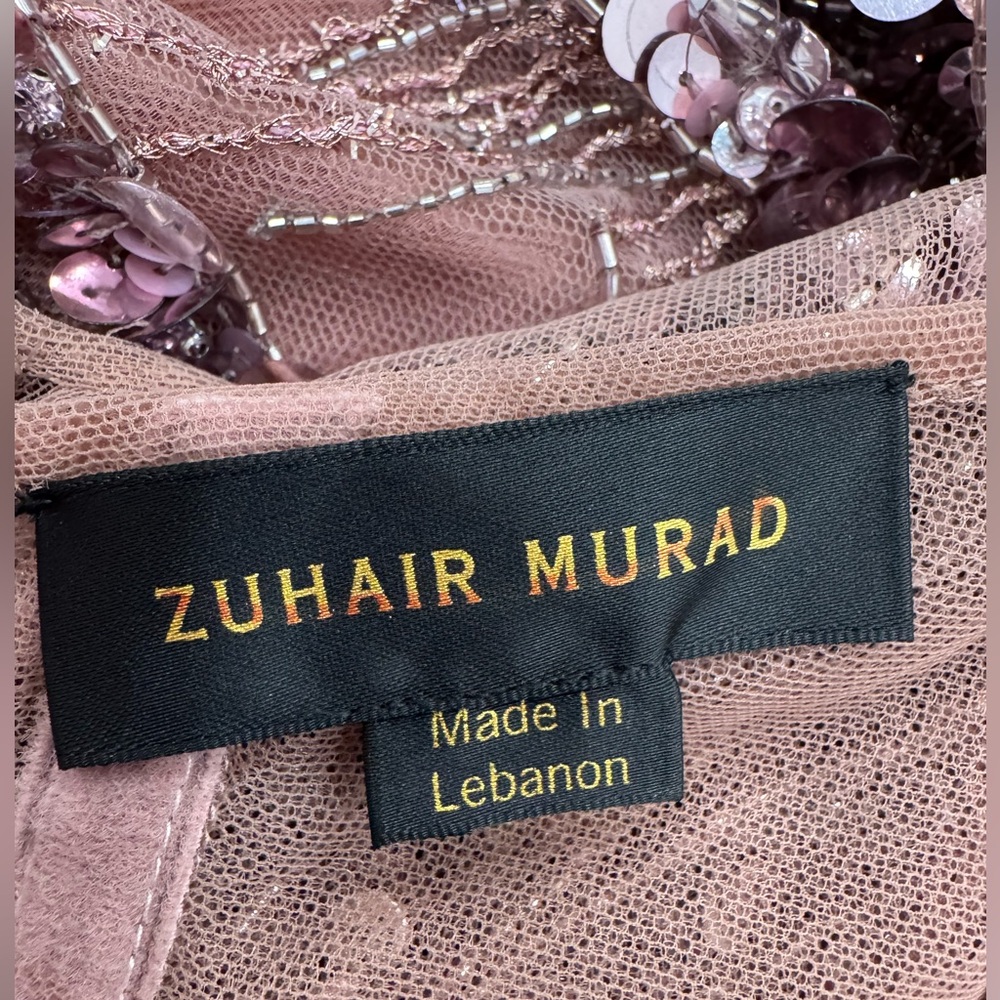 Zuhair Murad Purple Embellished Chiffon Gown Maxi Beaded and sequined Dress - Picture 11 of 15